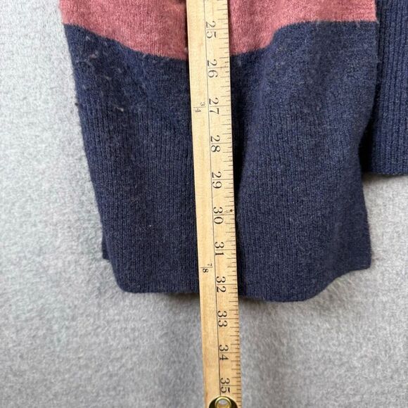 Madewell Womens Small Wool Alpaca Open Front Kent Striped Cardigan Sweater - Picture 4 of 7